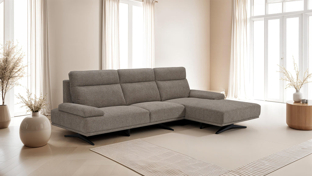 4-Sitzer Ecksofa Rechts Seattle Braun - FURNHOUSE