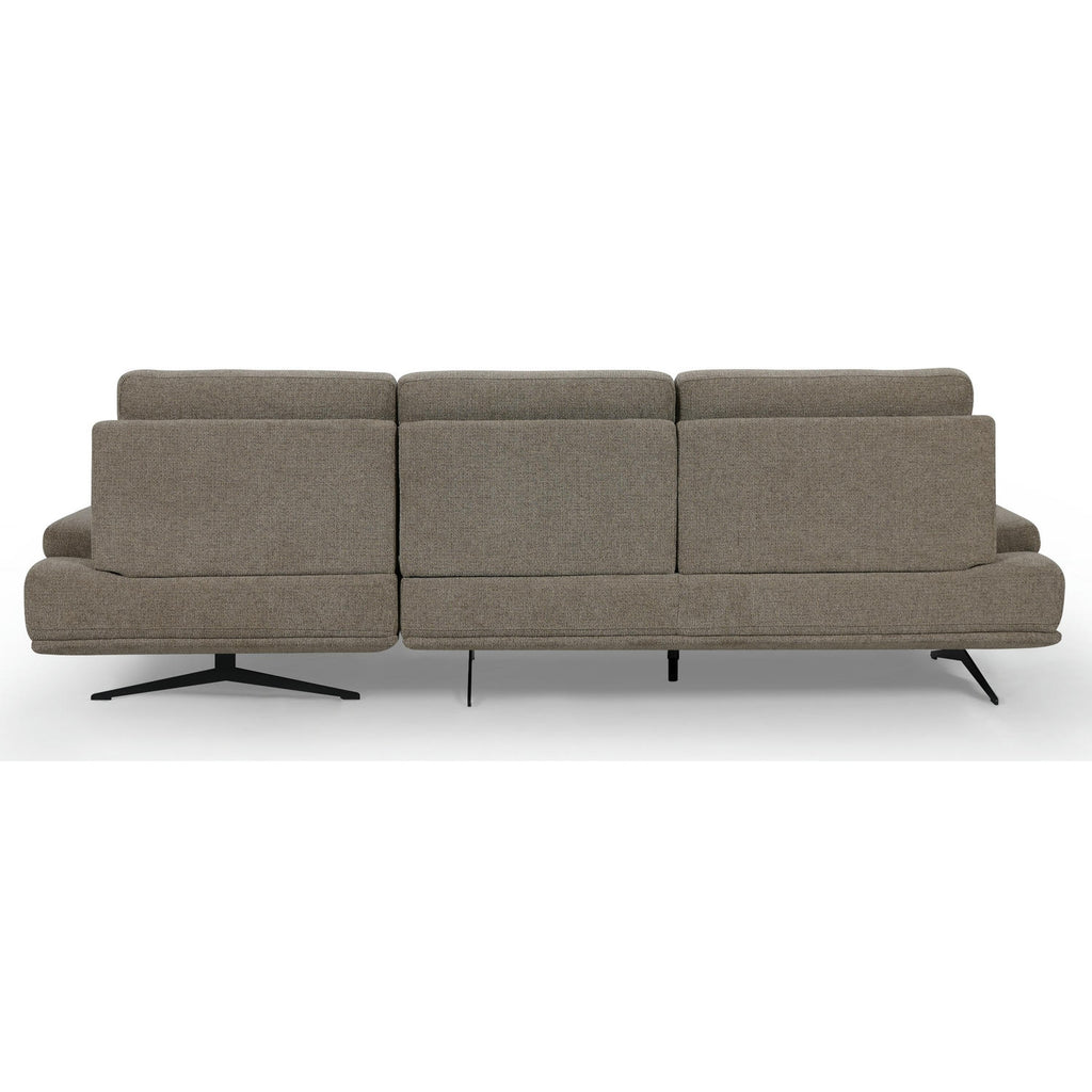 Seattle L-Form Ecksofa Rechts - Stoffbezug Braun