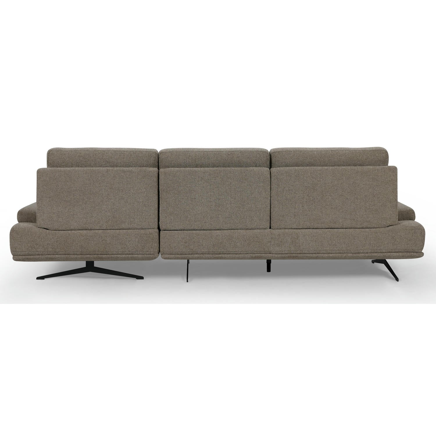 Seattle L-Form Ecksofa Rechts - Stoffbezug Braun