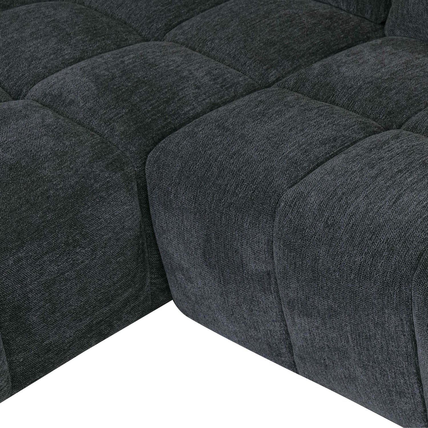 Colorado L-Form Ecksofa Links – mit Elektrische Relaxfunktion, USB - Stoffbezug Grau