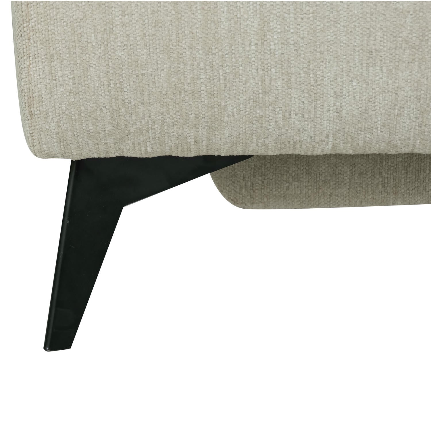Colorado L-Form Ecksofa Links – mit Elektrische Relaxfunktion, USB - Stoffbezug Creme Weiß