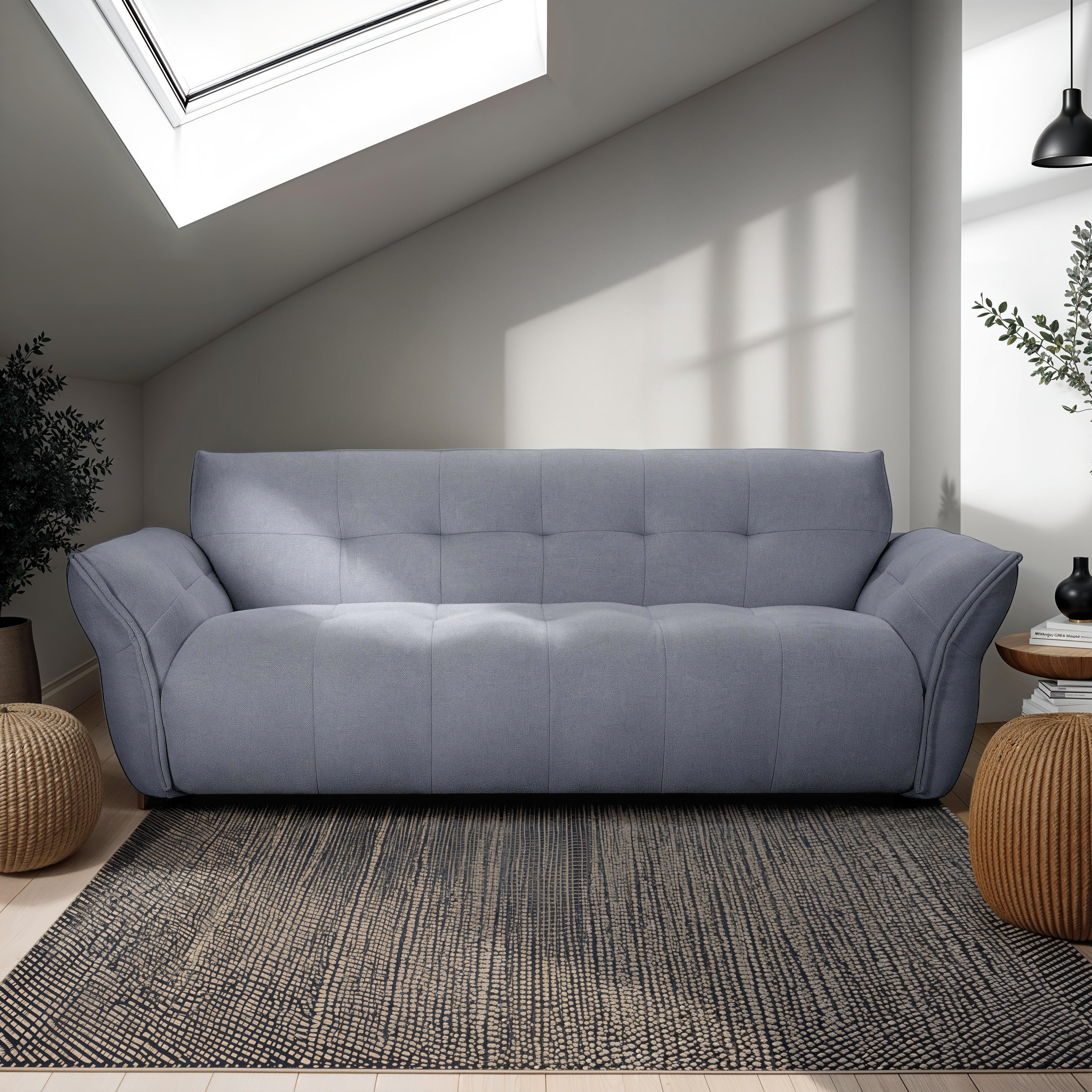 Lima 3-Sitzer Sofa - Stoffbezug Grau