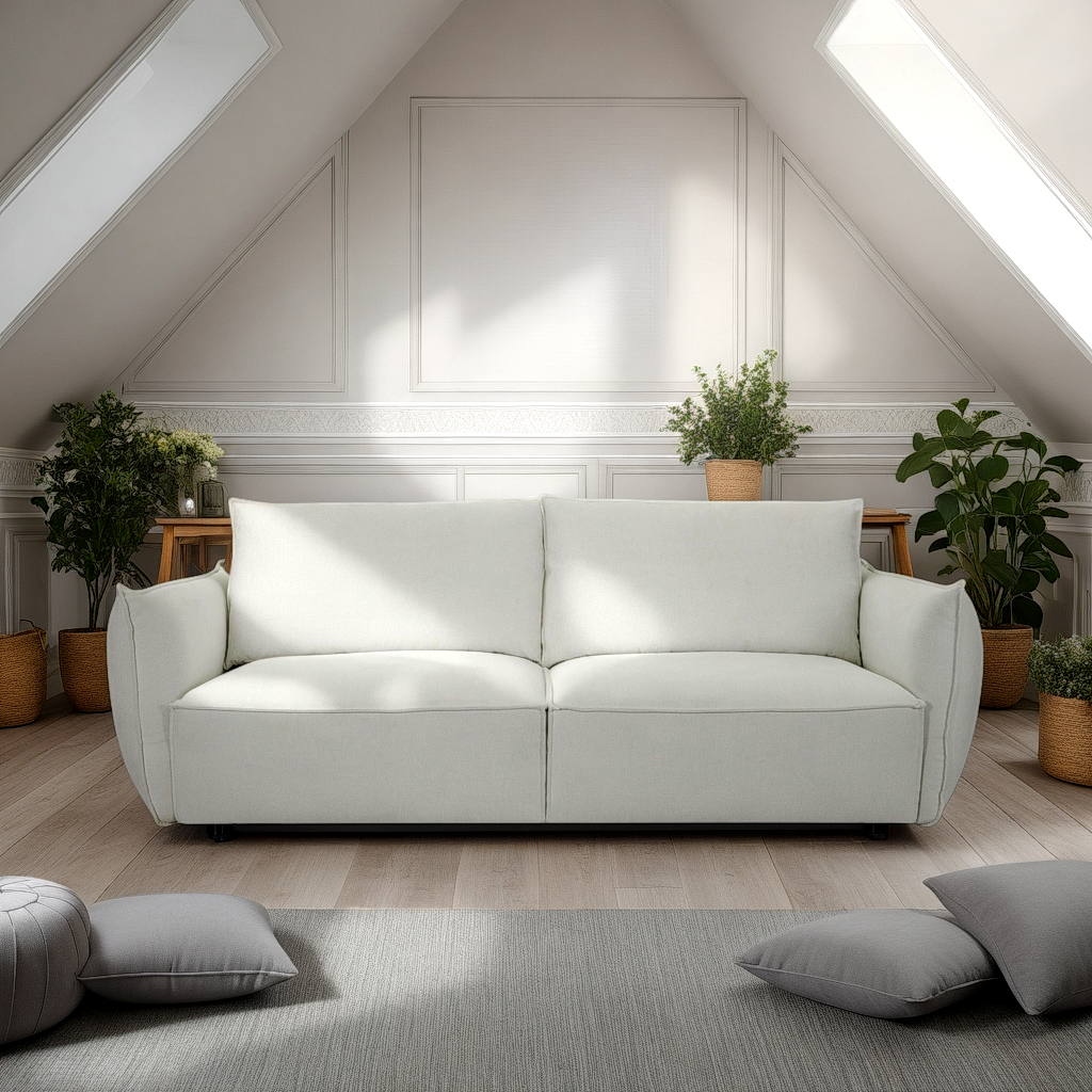 Oslo 3-Sitzer Sofa - Stoffbezug Creme Beige