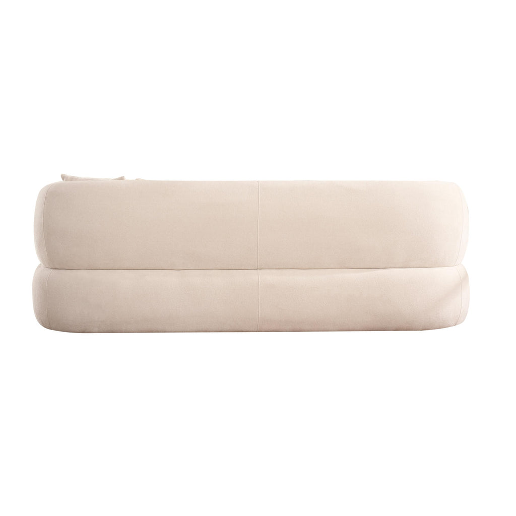 New York 3-Sitzer Sofa mit Kissen - Stoffbezug Creme Beige