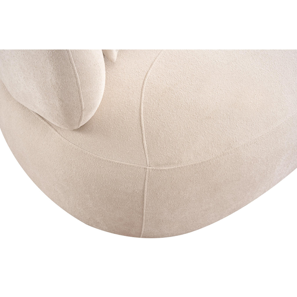 New York 3-Sitzer Sofa mit Kissen - Stoffbezug Creme Beige