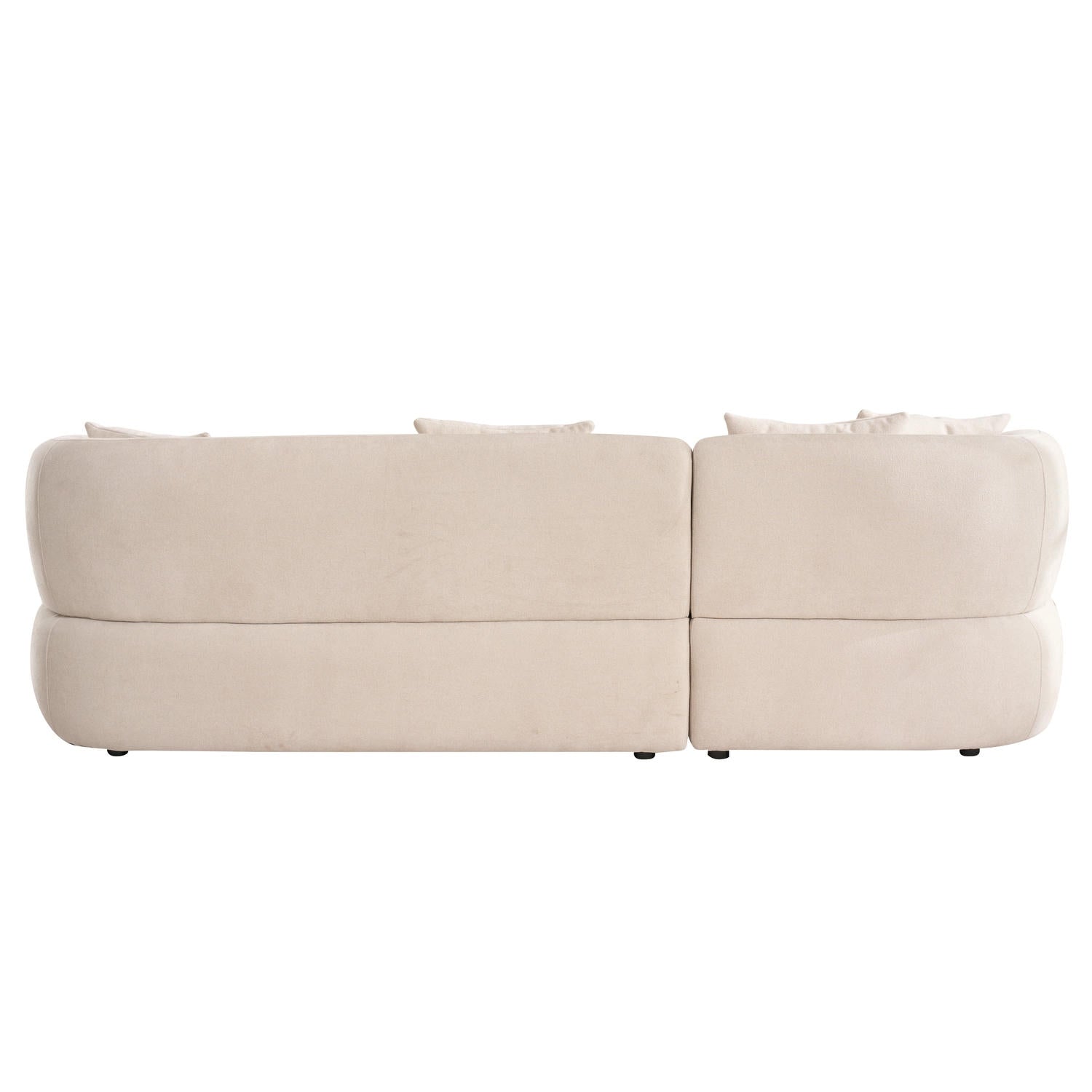 New York L-Form Ecksofa Links - Stoffbezug Creme Beige