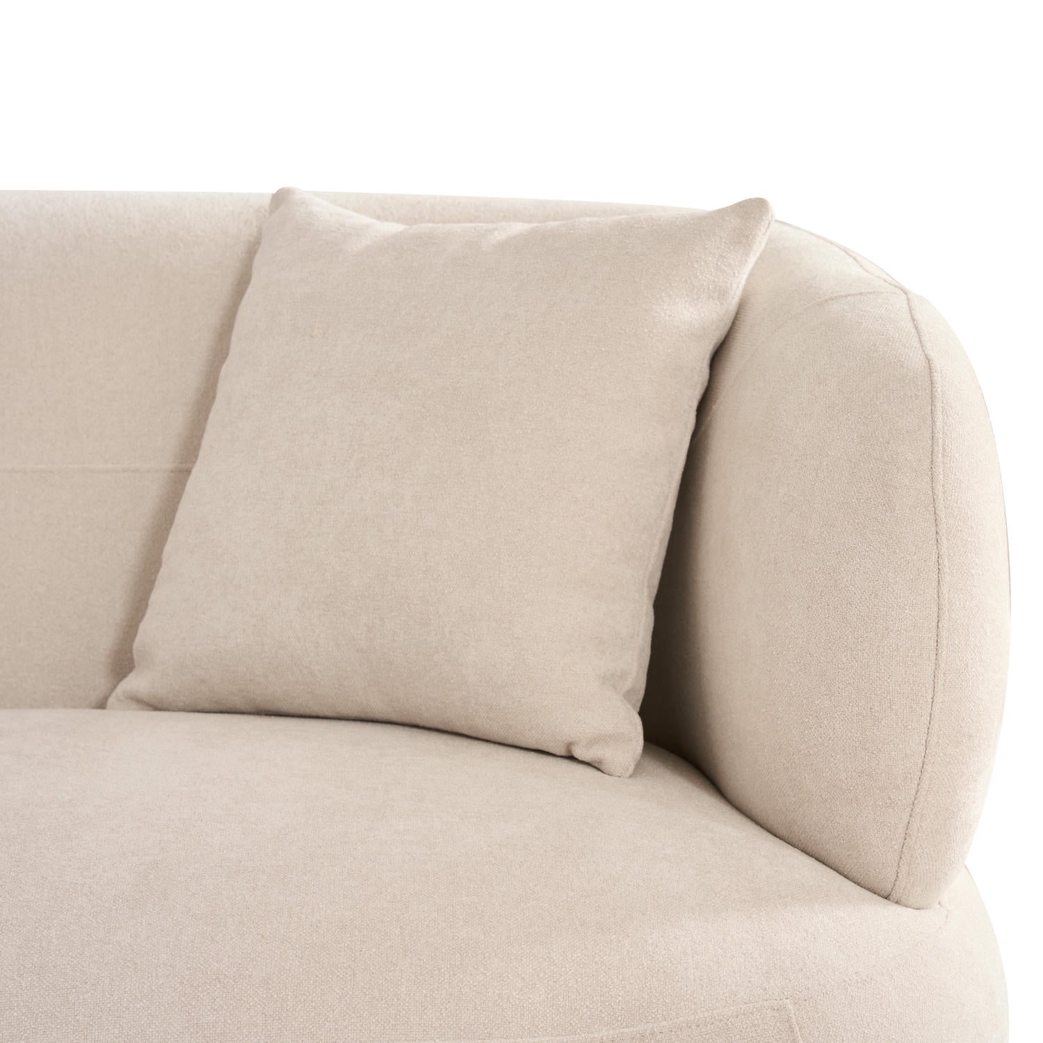 New York L-Form Ecksofa Links - Stoffbezug Creme Beige