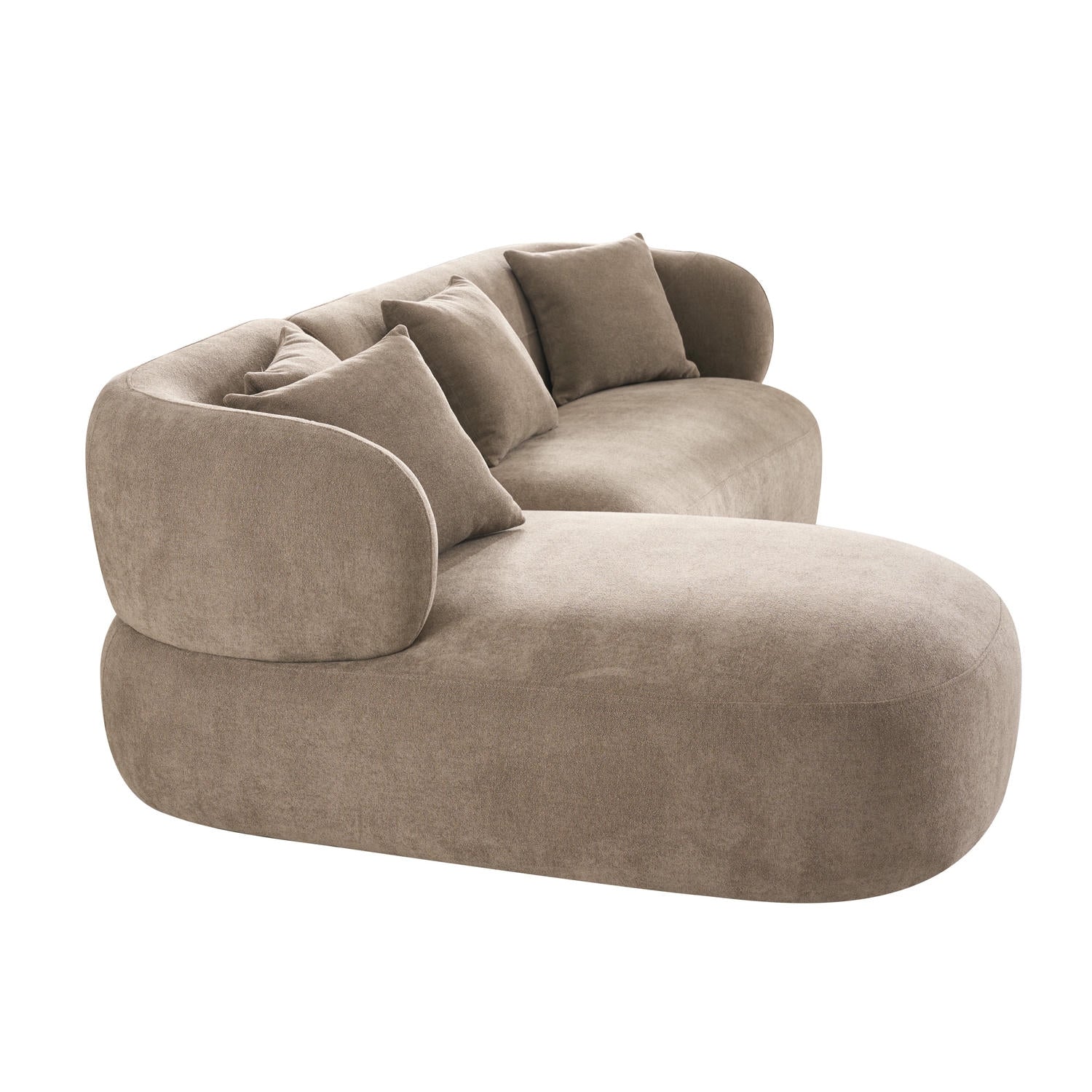 New York L-Form Ecksofa Links - Stoffbezug Braun Beige