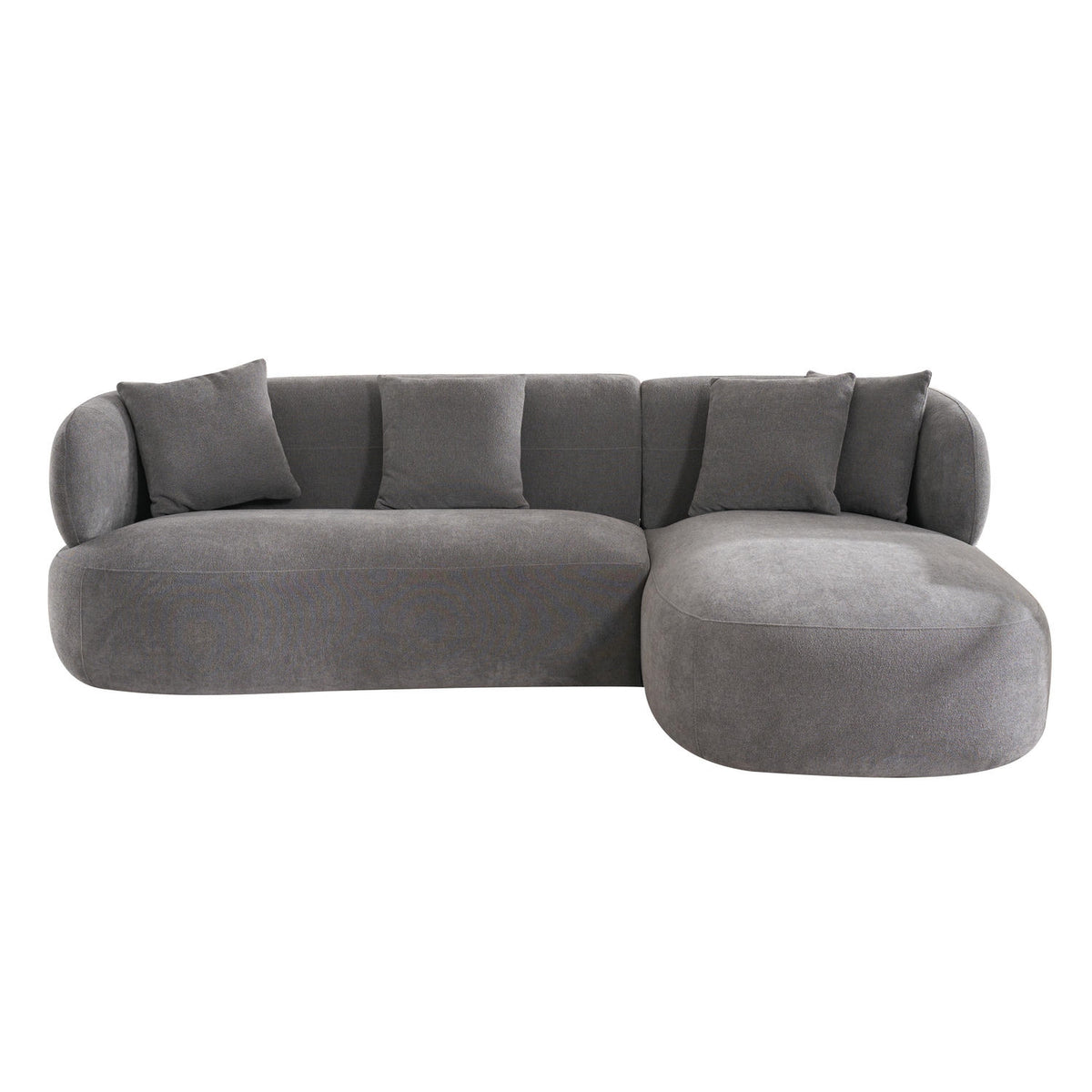 New York L-Form Ecksofa Rechts - Stoffbezug Grau