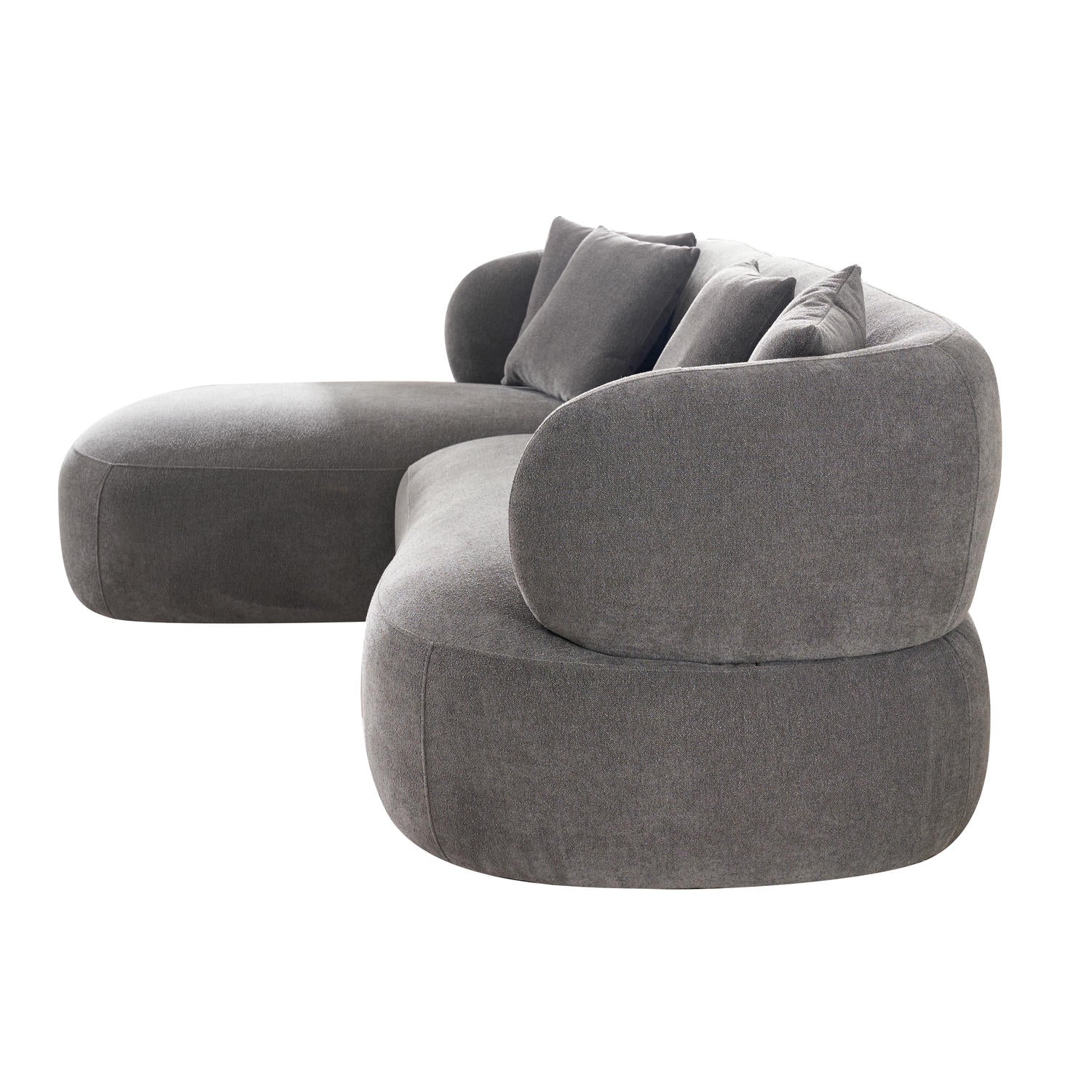 New York L-Form Ecksofa Links - Stoffbezug Grau
