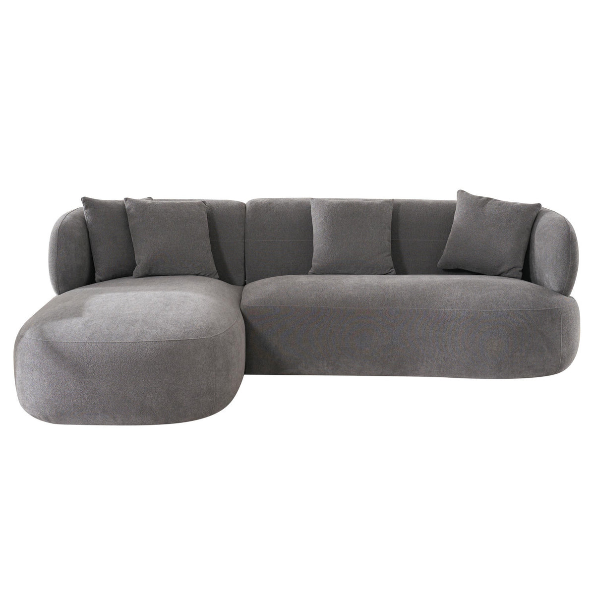 New York L-Form Ecksofa Links - Stoffbezug Grau