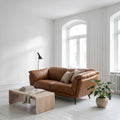 3-Sitzer Ledersofa - Echtleder Cognacbraun Parma - FURNHOUSE