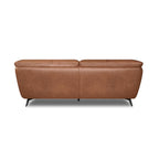 3-Sitzer Ledersofa Parma - Echtleder Cognacbraun, 218 cm - FURNHOUSE