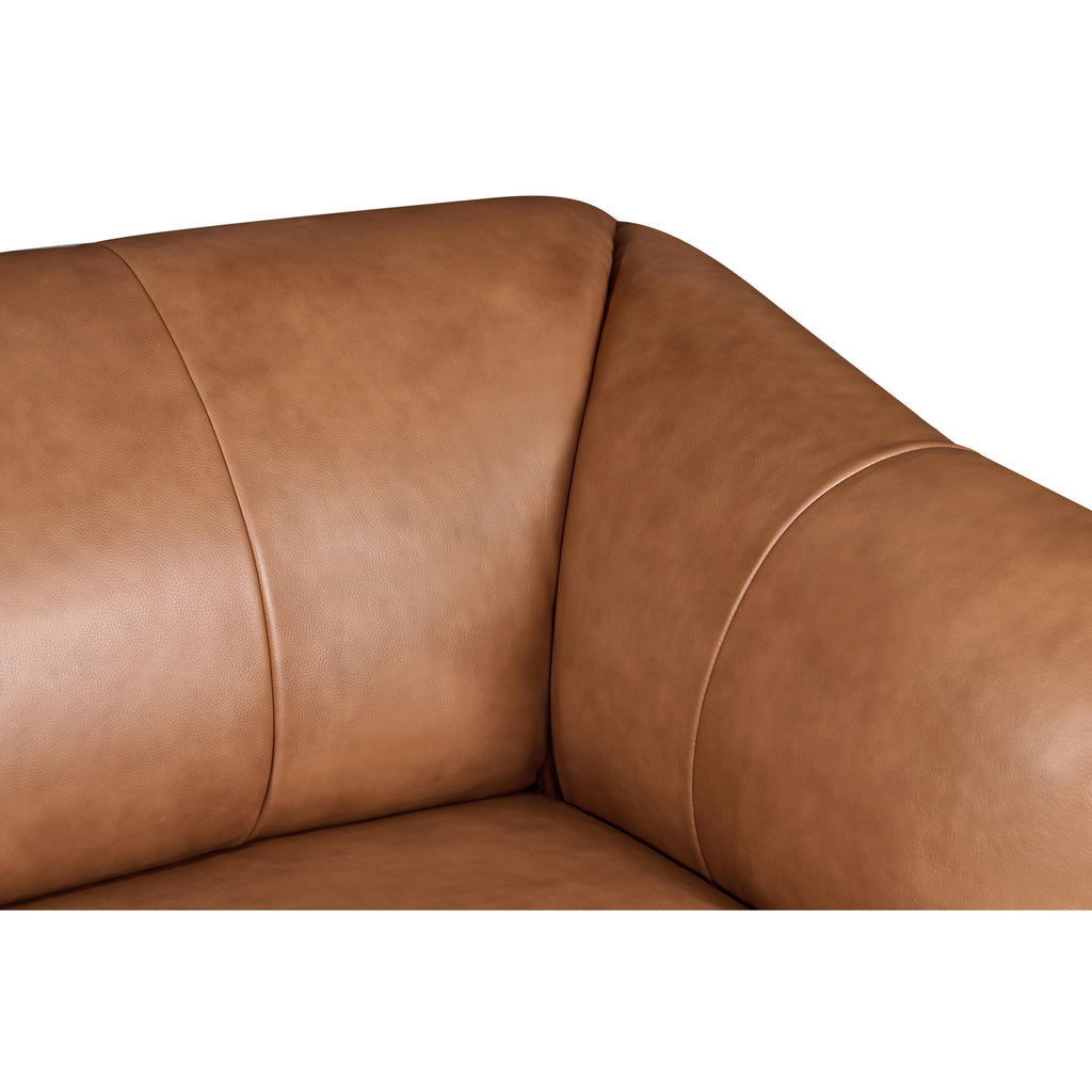 2-Sitzer Ledersofa - Echtleder Cognacbraun Parma - FURNHOUSE