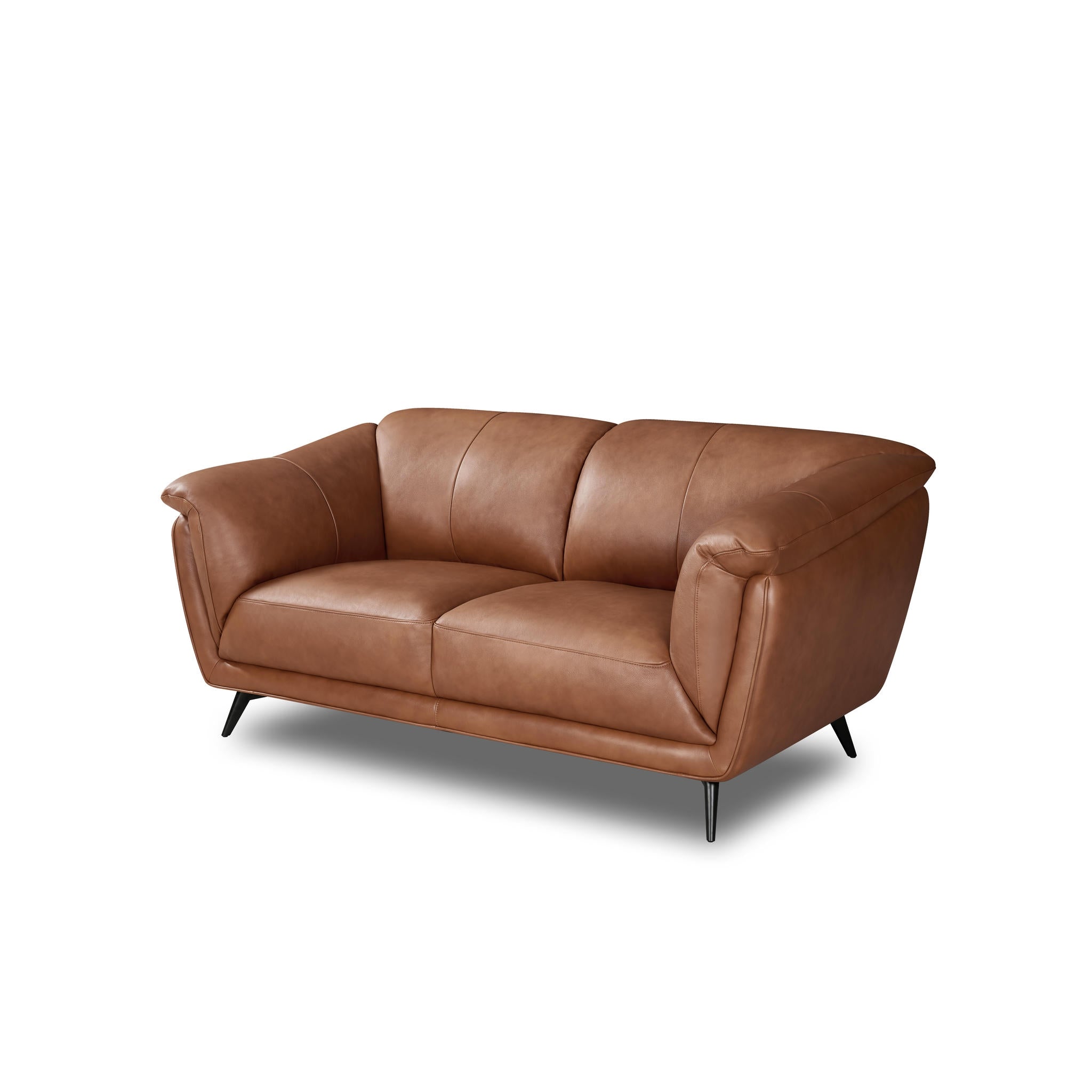 2-Sitzer Ledersofa - Echtleder Cognacbraun Parma - FURNHOUSE