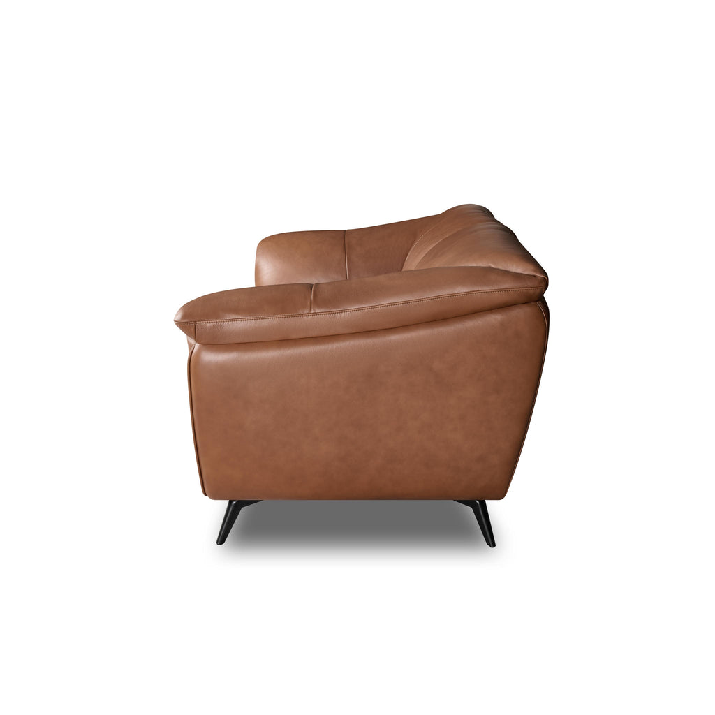 2-Sitzer Ledersofa - Echtleder Cognacbraun Parma - FURNHOUSE