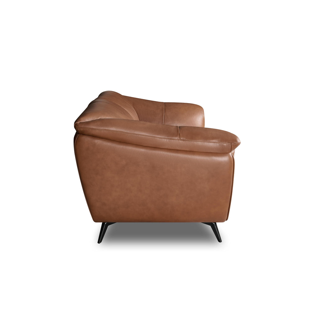 2-Sitzer Ledersofa - Echtleder Cognacbraun Parma - FURNHOUSE