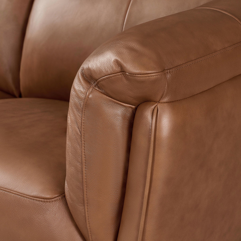 2-Sitzer Ledersofa - Echtleder Cognacbraun Parma - FURNHOUSE