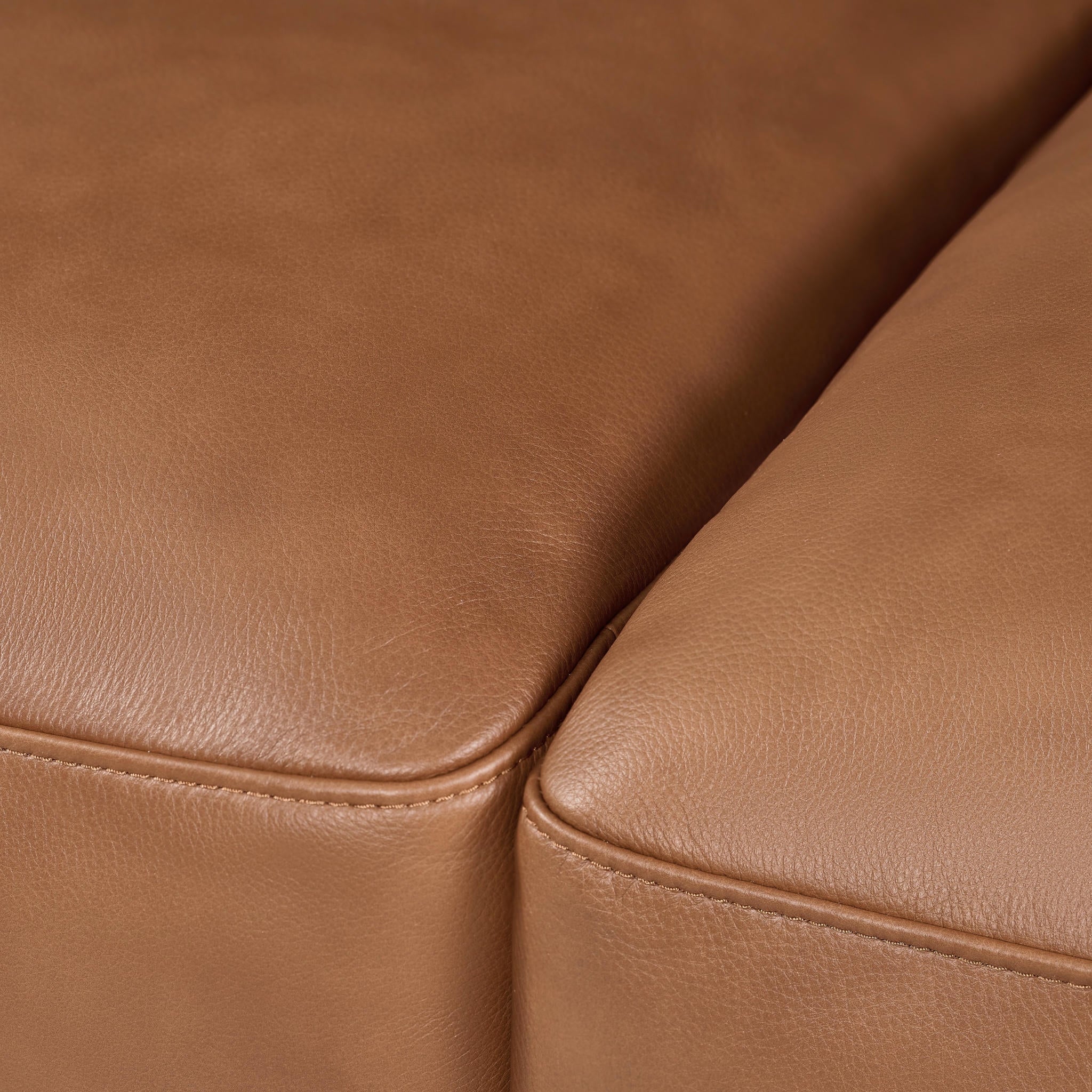 2-Sitzer Ledersofa - Echtleder Cognacbraun Parma - FURNHOUSE