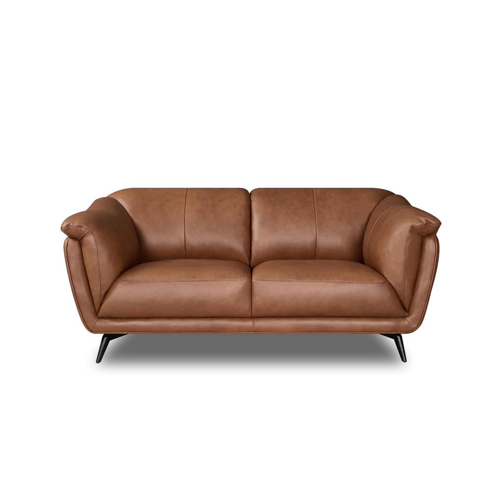 2-Sitzer Ledersofa - Echtleder Cognacbraun Parma - FURNHOUSE