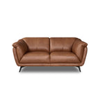 2-Sitzer Ledersofa Parma - Echtleder Cognacbraun, 178 cm - FURNHOUSE