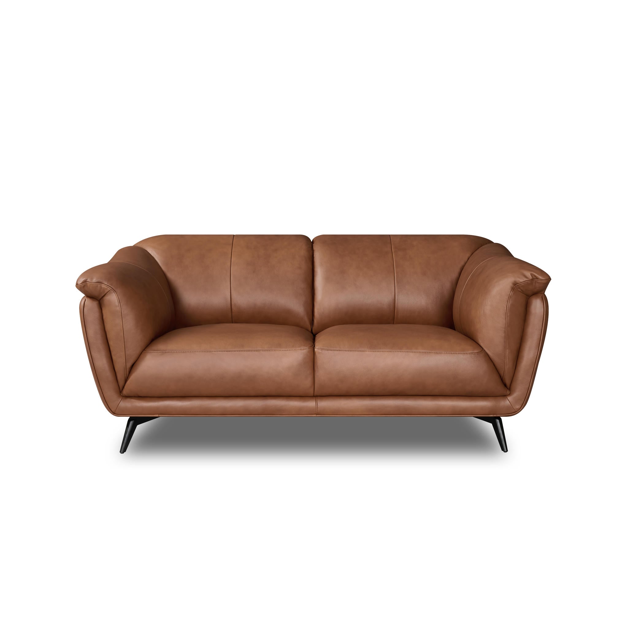 2-Sitzer Ledersofa - Echtleder Cognacbraun Parma - FURNHOUSE