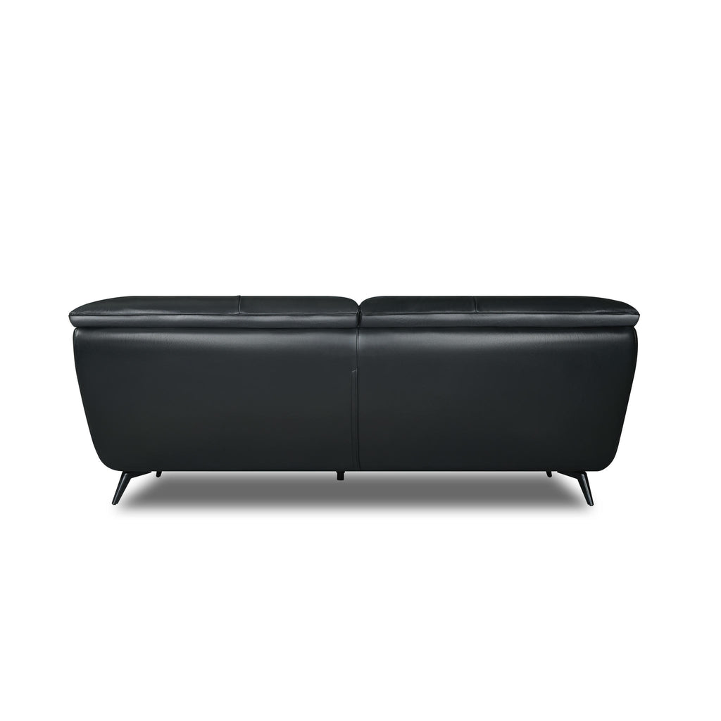 3-Sitzer Ledersofa - Echtleder Schwarz Parma - FURNHOUSE
