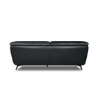 3-Sitzer Ledersofa Parma - Echtleder Schwarz, 218 cm - FURNHOUSE