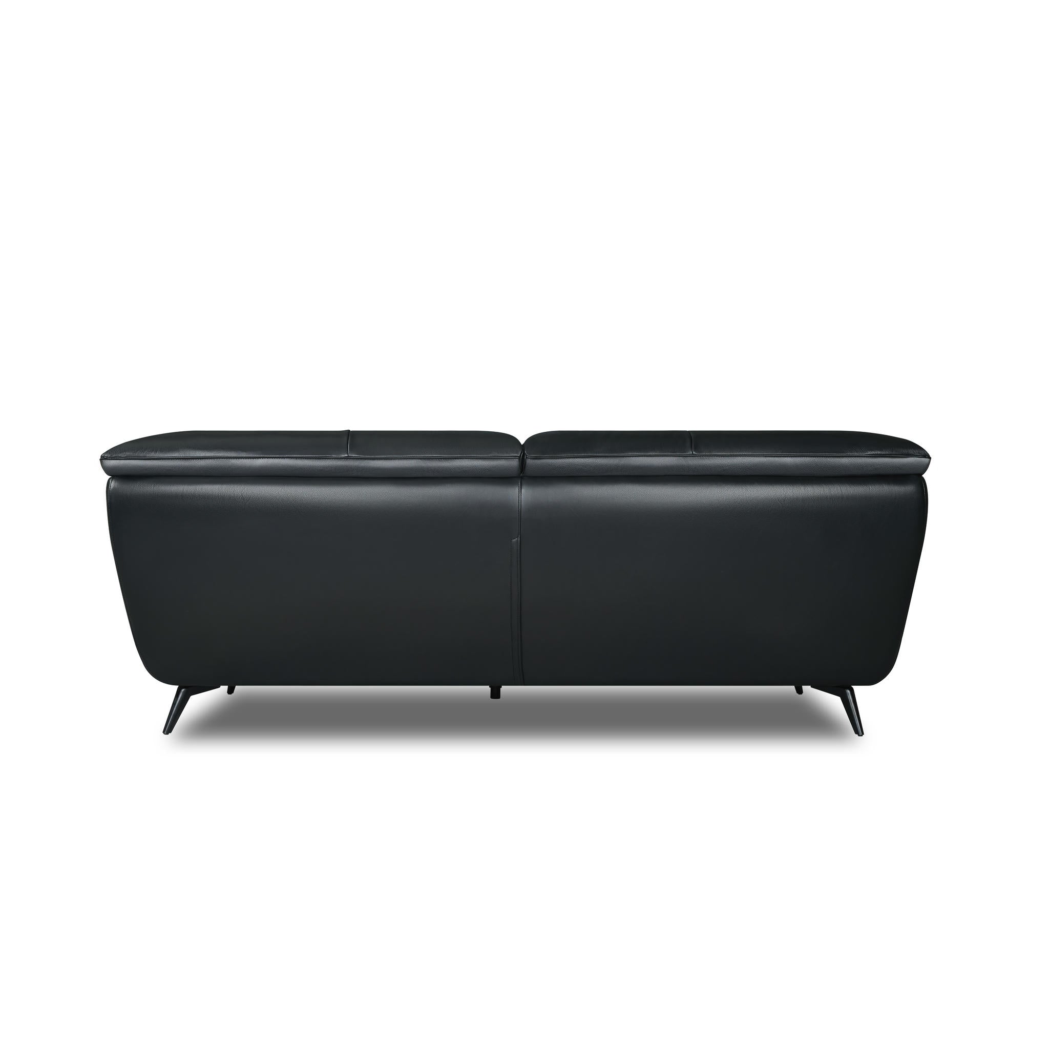 3-Sitzer Ledersofa - Echtleder Schwarz Parma - FURNHOUSE