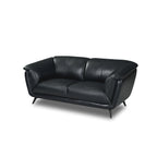 2-Sitzer Ledersofa Parma - Echtleder Schwarz, 178 cm - FURNHOUSE