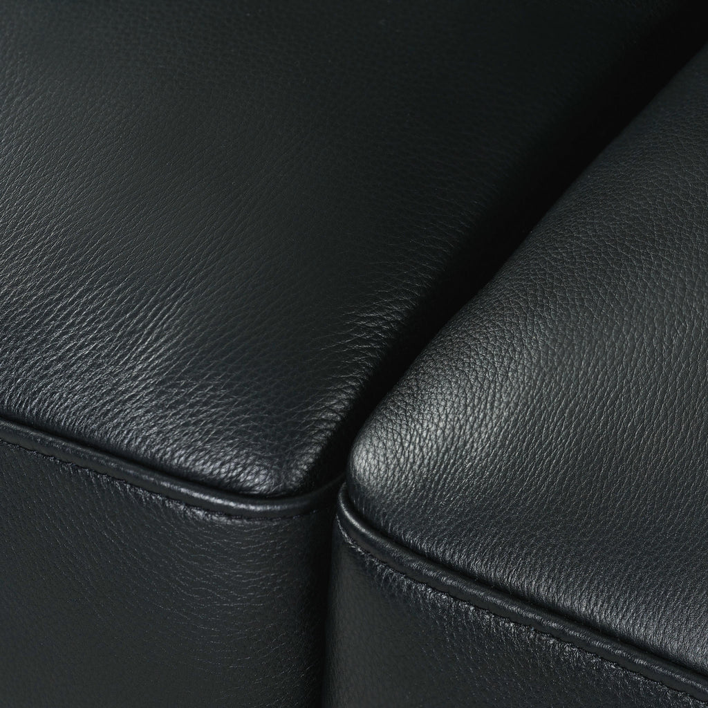 2-Sitzer Ledersofa - Echtleder Schwarz Parma - FURNHOUSE