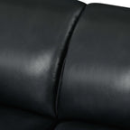 2-Sitzer Ledersofa Parma - Echtleder Schwarz, 178 cm - FURNHOUSE