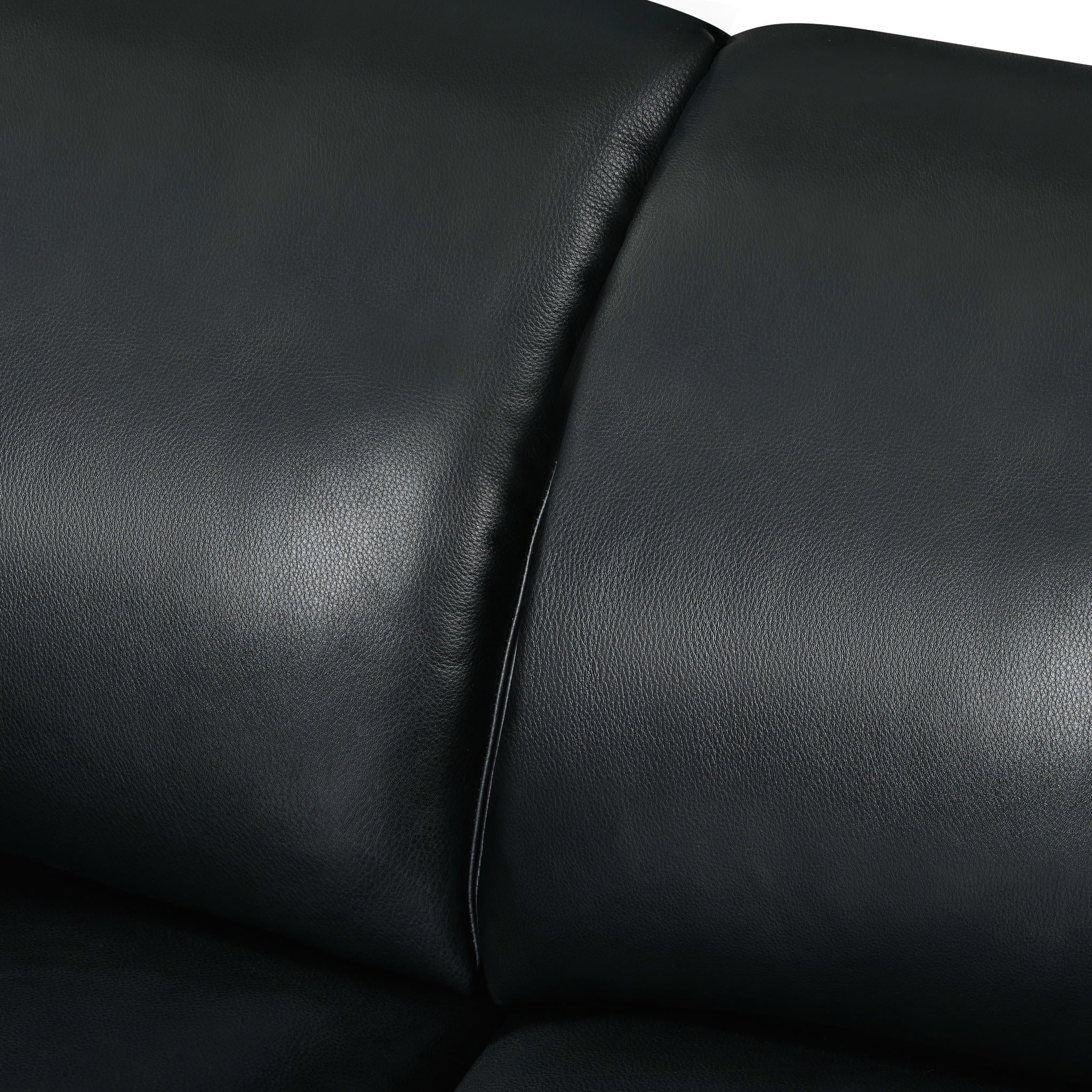 2-Sitzer Ledersofa - Echtleder Schwarz Parma - FURNHOUSE