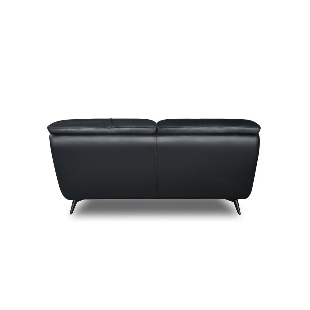2-Sitzer Ledersofa - Echtleder Schwarz Parma - FURNHOUSE