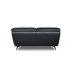 2-Sitzer Ledersofa Parma - Echtleder Schwarz, 178 cm - FURNHOUSE