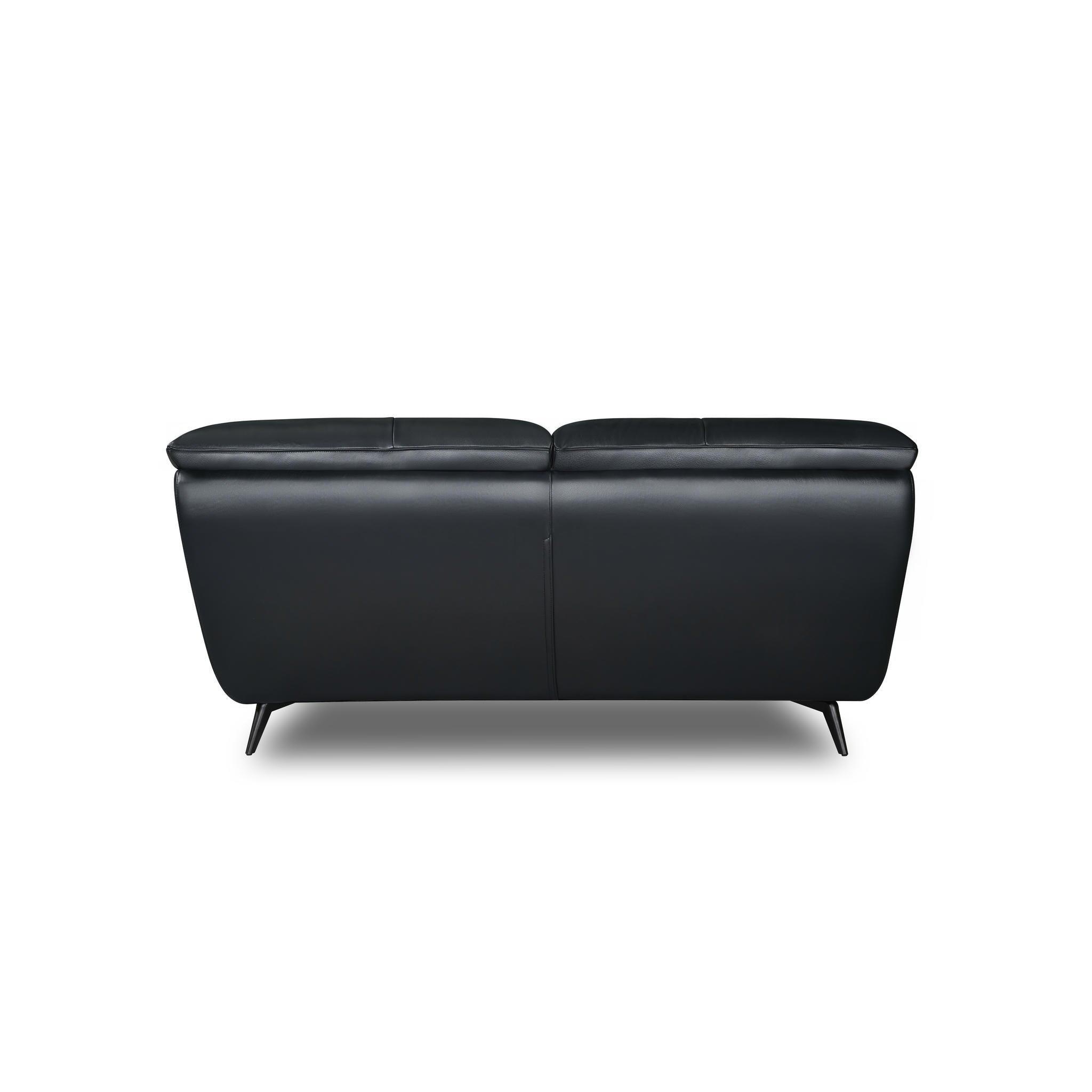 2-Sitzer Ledersofa - Echtleder Schwarz Parma - FURNHOUSE