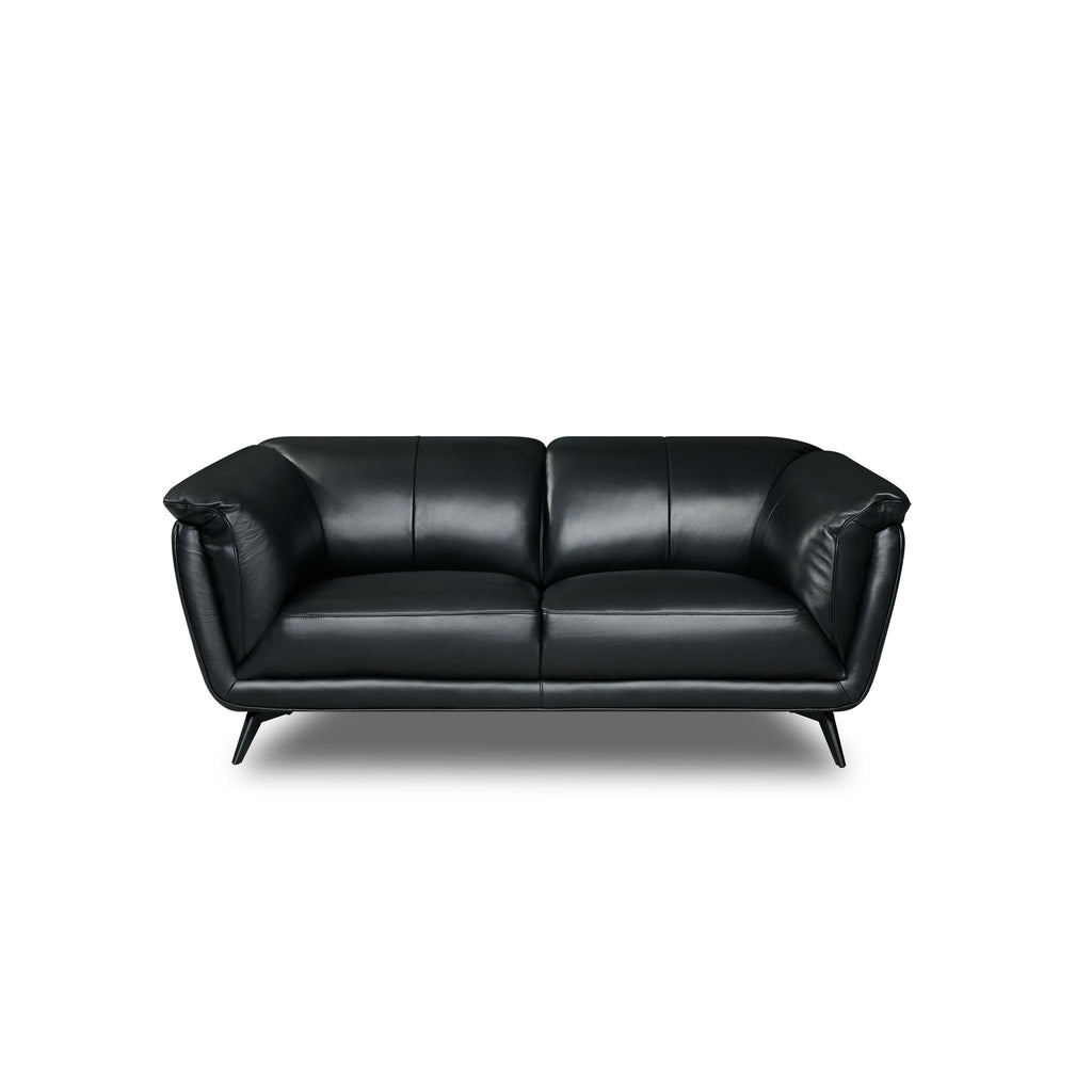 2-Sitzer Ledersofa - Echtleder Schwarz Parma - FURNHOUSE