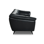 2-Sitzer Ledersofa Parma - Echtleder Schwarz, 178 cm - FURNHOUSE