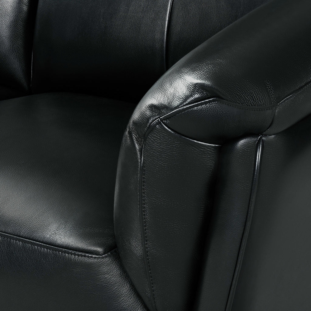 2-Sitzer Ledersofa - Echtleder Schwarz Parma - FURNHOUSE