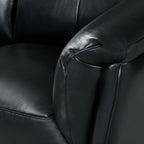 2-Sitzer Ledersofa Parma - Echtleder Schwarz, 178 cm - FURNHOUSE