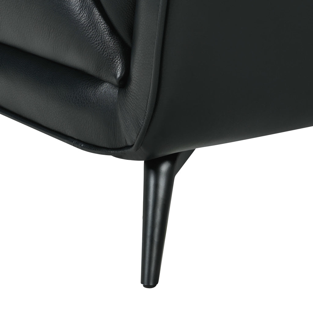 2-Sitzer Ledersofa - Echtleder Schwarz Parma - FURNHOUSE
