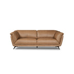 3-Sitzer Ledersofa Parma - Echtleder Kamelbraun, 218 cm - FURNHOUSE