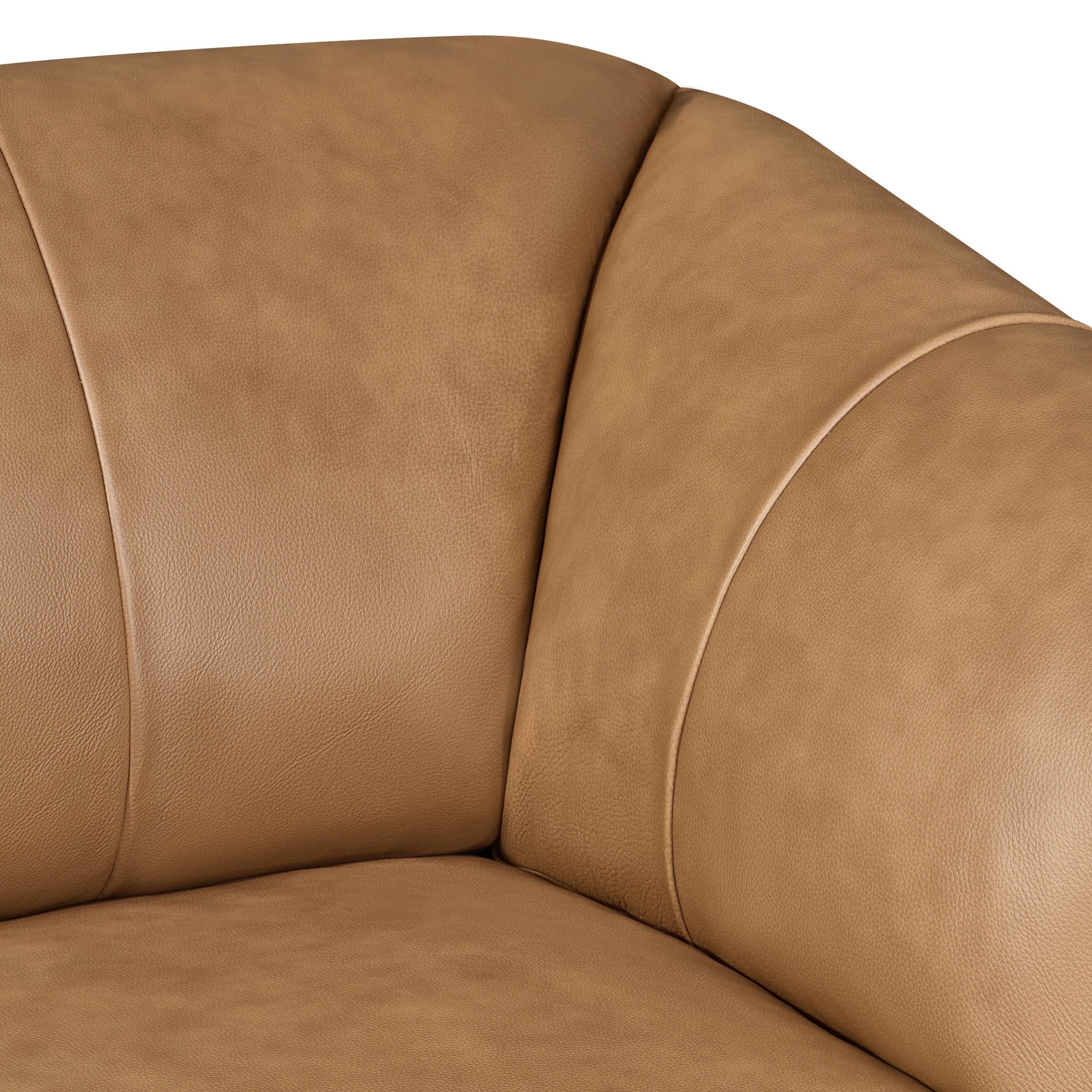 3-Sitzer Ledersofa - Echtleder Kamelbraun Parma - FURNHOUSE