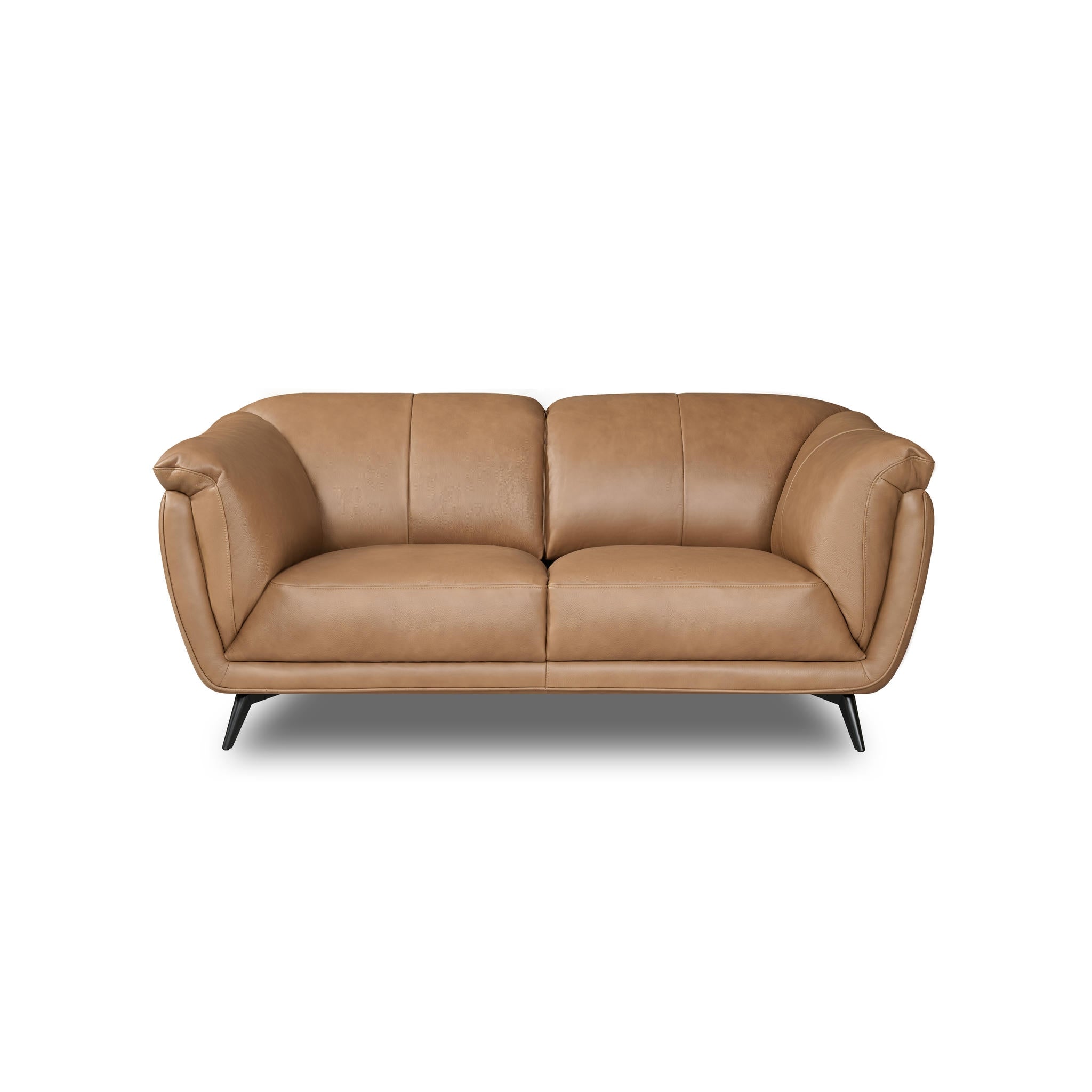 2-Sitzer Ledersofa - Echtleder Kamelbraun Parma - FURNHOUSE