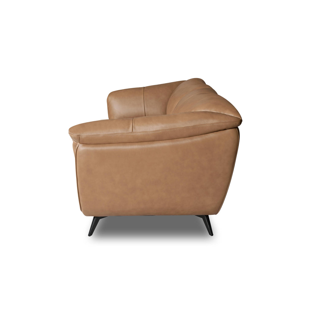 2-Sitzer Ledersofa - Echtleder Kamelbraun Parma - FURNHOUSE