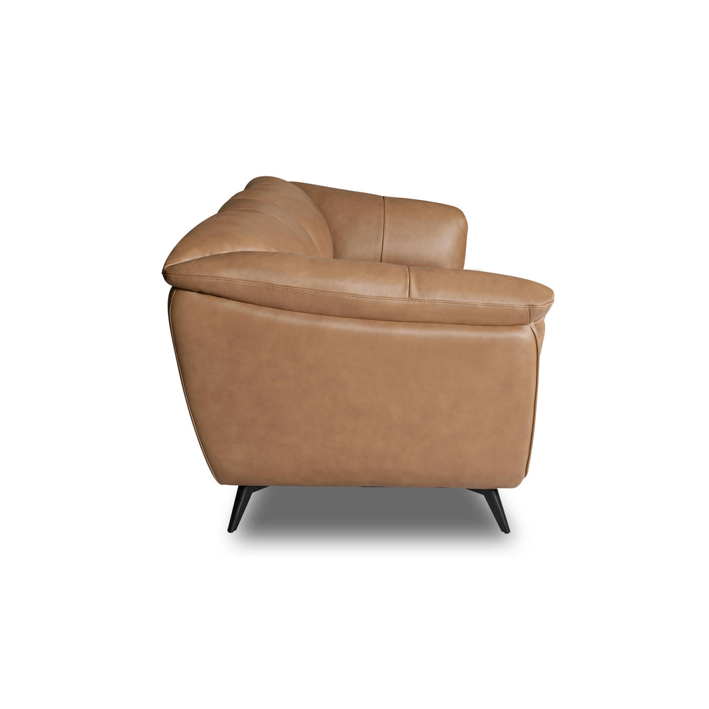 2-Sitzer Ledersofa - Echtleder Kamelbraun Parma - FURNHOUSE
