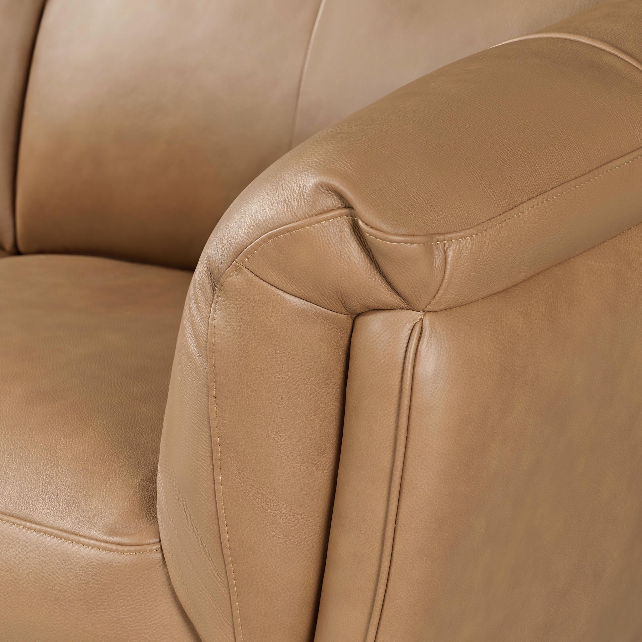 2-Sitzer Ledersofa - Echtleder Kamelbraun Parma - FURNHOUSE