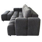 L-Form Ecksofa Links Ocean - Stoff Grau, 295 cm - FURNHOUSE