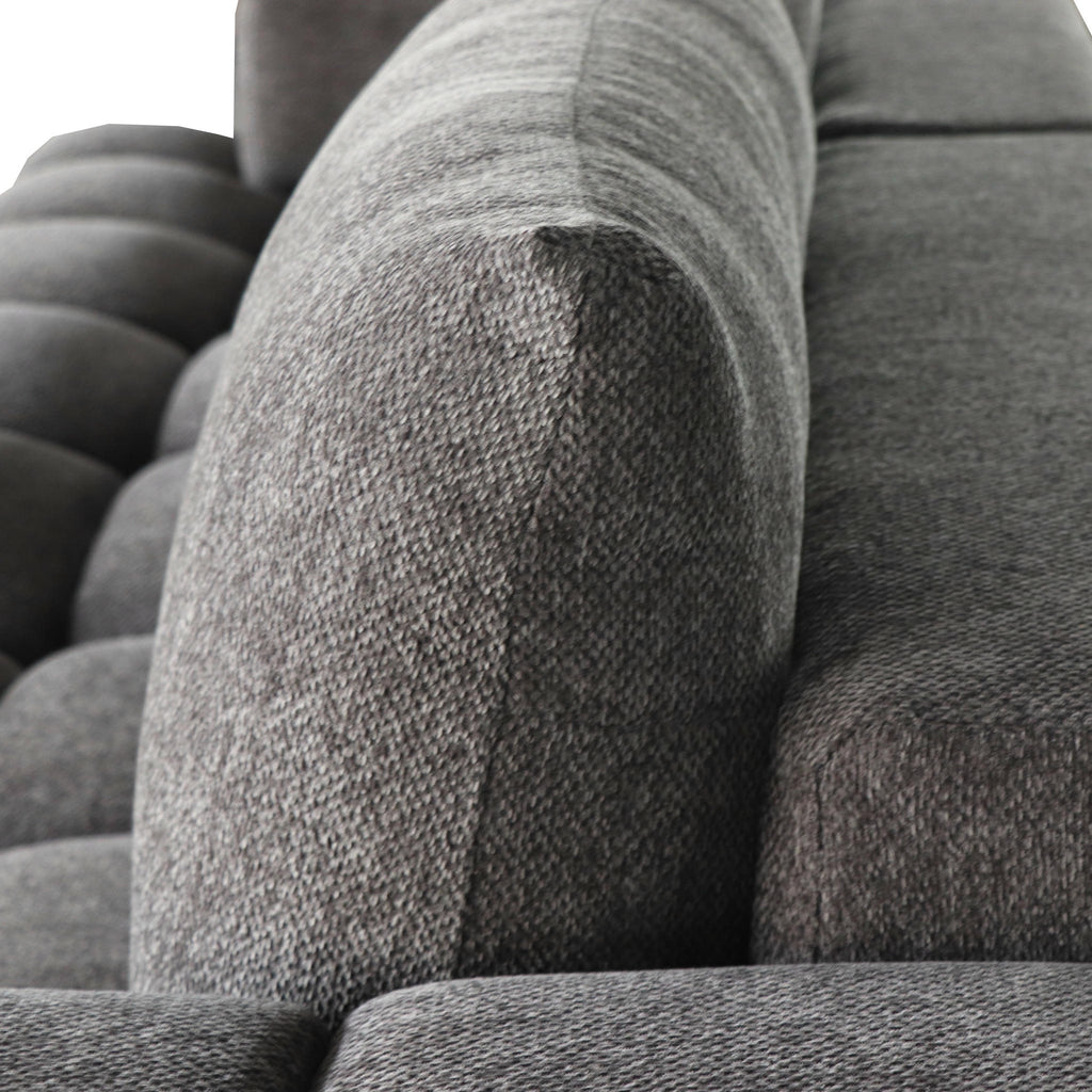 L-Form Ecksofa Links - Stoffbezug Grau Ocean - FURNHOUSE