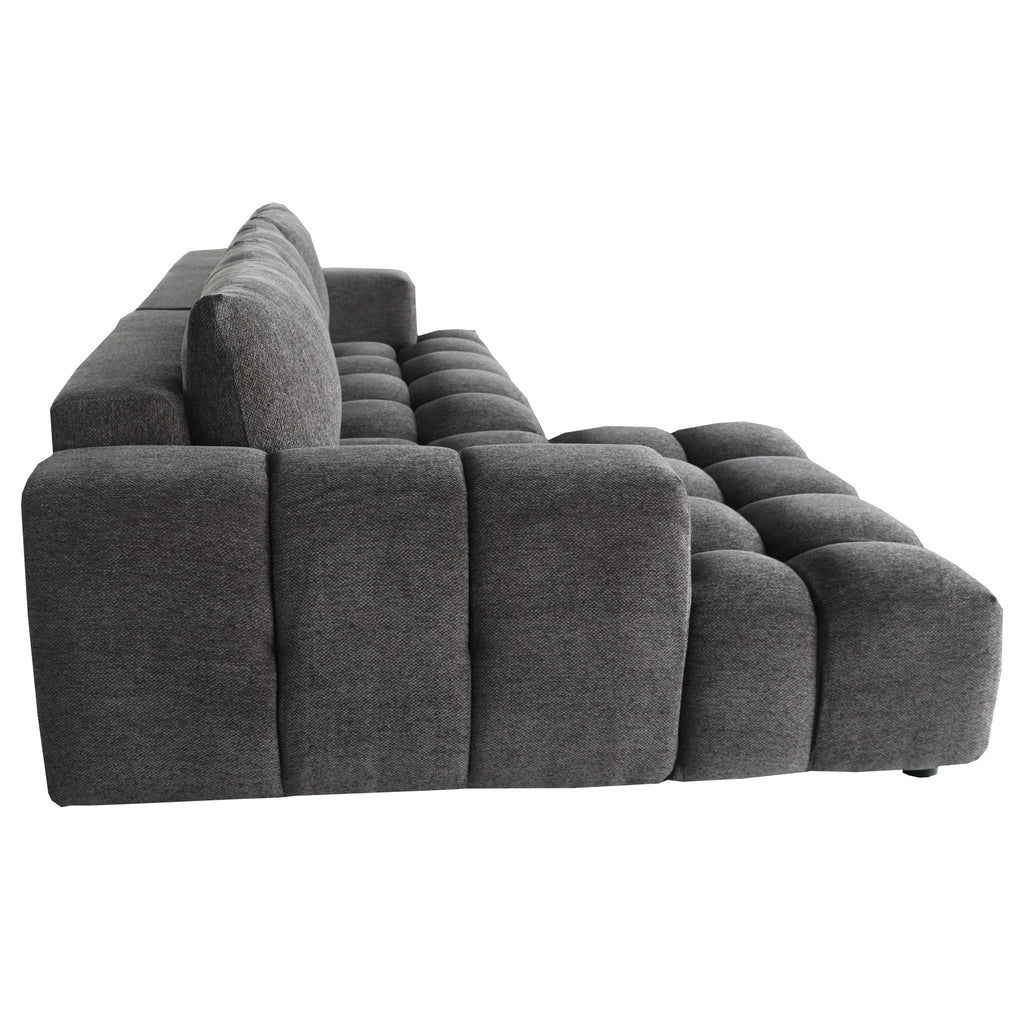 L-Form Ecksofa Links - Stoffbezug Grau Ocean - FURNHOUSE